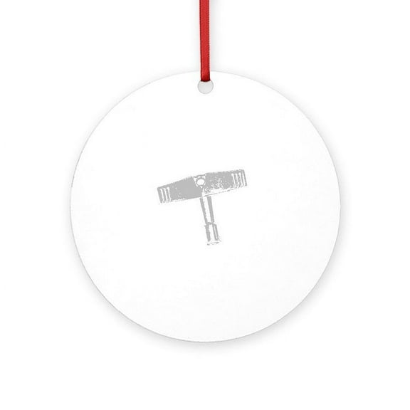 CafePress - Drumkey Drummer Drumline Player -  Round Wood Ornament 4"