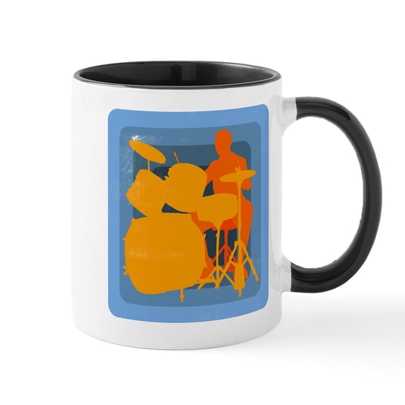 CafePress - Drummer - 11 oz Ceramic Mug - Novelty Coffee Tea Cup
