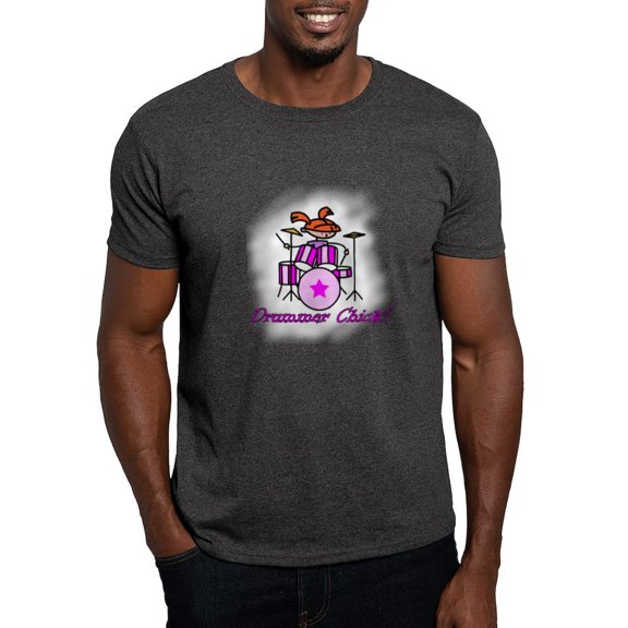 CafePress - Drummer Chick Dark T Shirt - Men's Classic Graphic Cotton T-Shirt