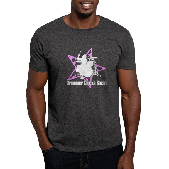 CafePress - Drummer Chicks Rock Dark T Shirt - Men's Classic Graphic Cotton T-Shirt