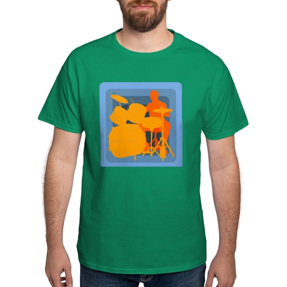 CafePress - Drummer Dark T Shirt - Men's Classic Graphic Cotton T-Shirt
