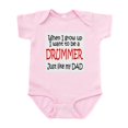 thumbnail image 1 of CafePress - Drummer Like Dad Infant Bodysuit - Baby Light Bodysuit, Size Newborn - 24 Months, 1 of 4