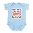 thumbnail image 1 of CafePress - Drummer Like Dad Infant Bodysuit - Baby Light Bodysuit, Size Newborn - 24 Months, 1 of 4