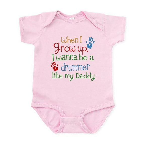 CafePress - Drummer Like Daddy Infant Bodysuit - Baby Light Bodysuit, Size Newborn - 24 Months
