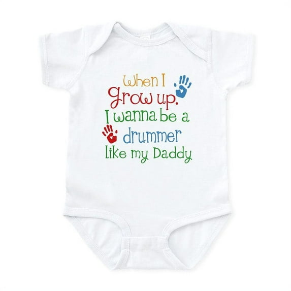 CafePress - Drummer Like Daddy Infant Bodysuit - Baby Light Bodysuit, Size Newborn - 24 Months