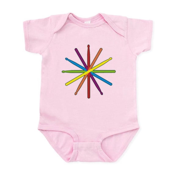 CafePress - Drumstick Star Infant Bodysuit - Baby Light Bodysuit, Size Newborn - 24 Months
