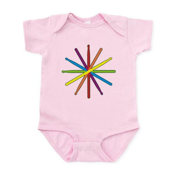 CafePress - Drumstick Star Infant Bodysuit - Baby Light Bodysuit, Size Newborn - 24 Months
