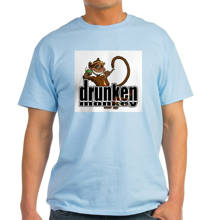 CafePress Drunken Monkey Ash Grey T Shirt Men s Classic Graphic T Shirt