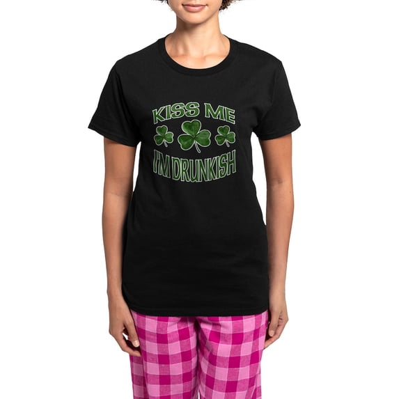 CafePress - Drunkish1 Women's Dark Pajamas - Women's Short Sleeve Print T-Shirt and Pants Dark Cotton Pajama Set