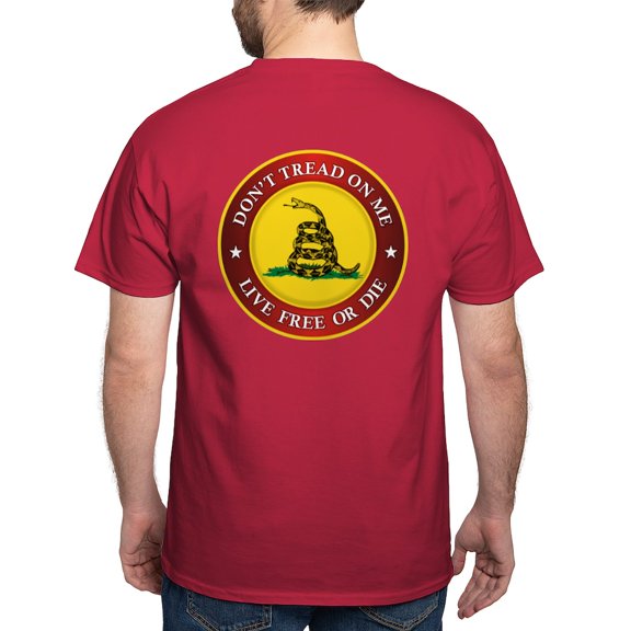 CafePress - Dtom Gadsden Flag (Logo) Dark T Shirt - Men's Classic Graphic Cotton T-Shirt