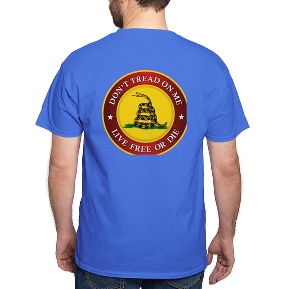 CafePress - Dtom Gadsden Flag (Logo) Dark T Shirt - Men's Classic Graphic Cotton T-Shirt