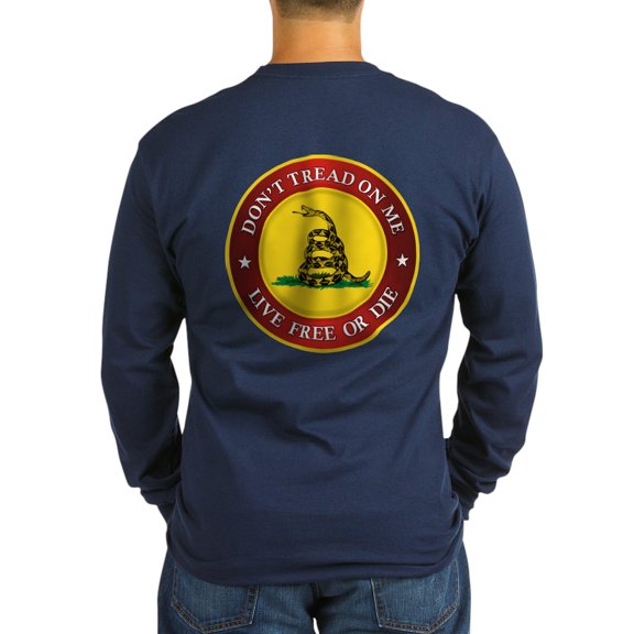 CafePress - Dtom Gadsden Flag (Logo) Long Sleeve Dark T Shirt - Long Sleeve Dark T-Shirt