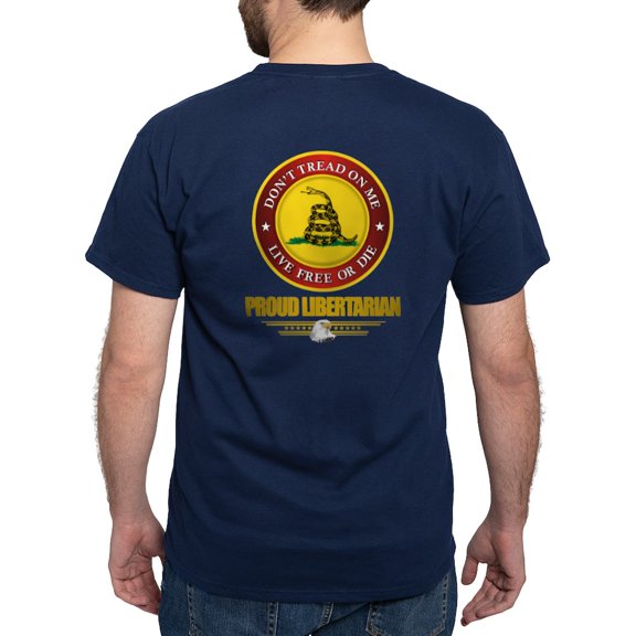 CafePress - (Dtom) Libertarian Dark T Shirt - Men's Classic Graphic Cotton T-Shirt