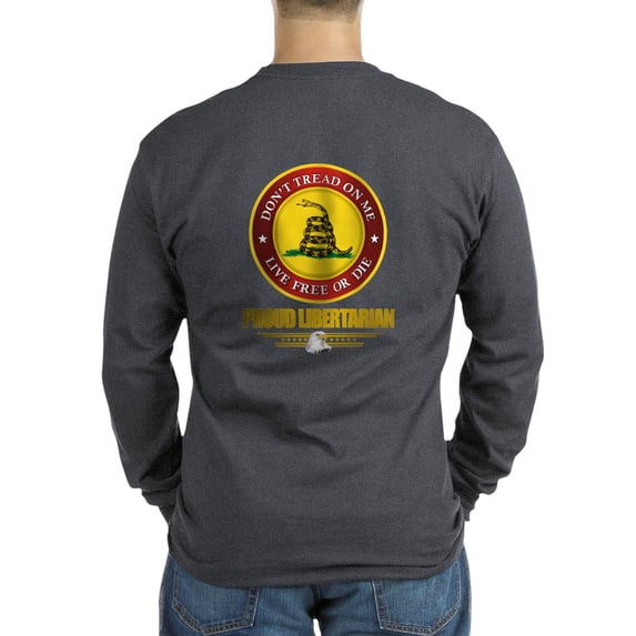 CafePress - (Dtom) Libertarian Long Sleeve Dark T Shirt - Long Sleeve Dark T-Shirt