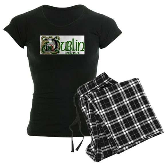 CafePress - Dublin, Ireland Pajamas - Women's Short Sleeve Print T-Shirt and Pants Dark Cotton Pajama Set
