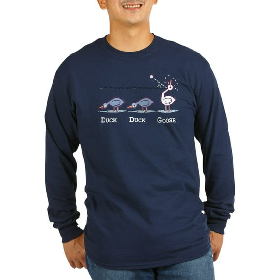 CafePress - Duck, Duck, Goose Long Sleeve T Shirt - Long Sleeve Dark T-Shirt