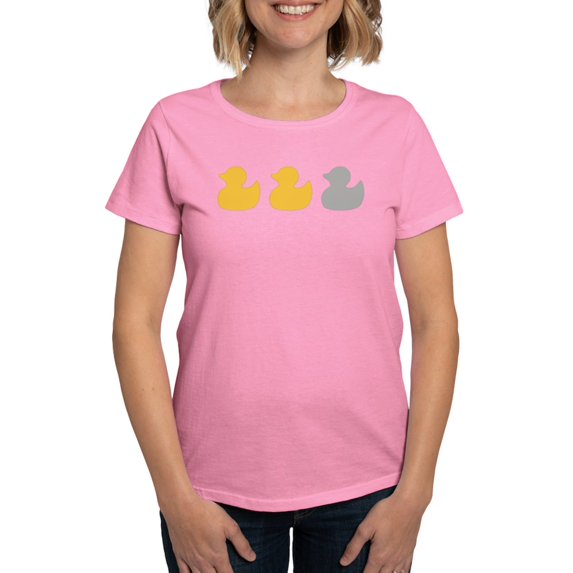 CafePress - Duck Duck Gray Duck Women's Dark T Shirt - Women's Traditional Fit Dark T-Shirt