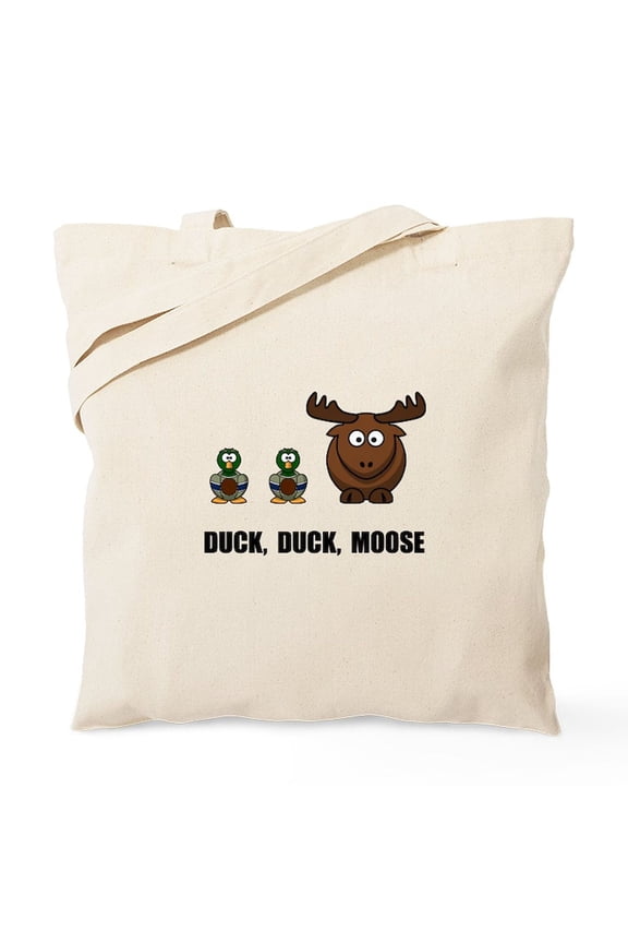 - Duck Duck Moose Tote Bag - Unisex Canvas Tote Bag, Beige, 1-Piece