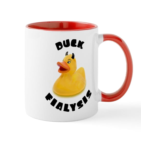 CafePress - Duck Fialysis Mug - 11 oz Ceramic Mug - Novelty Coffee Tea Cup