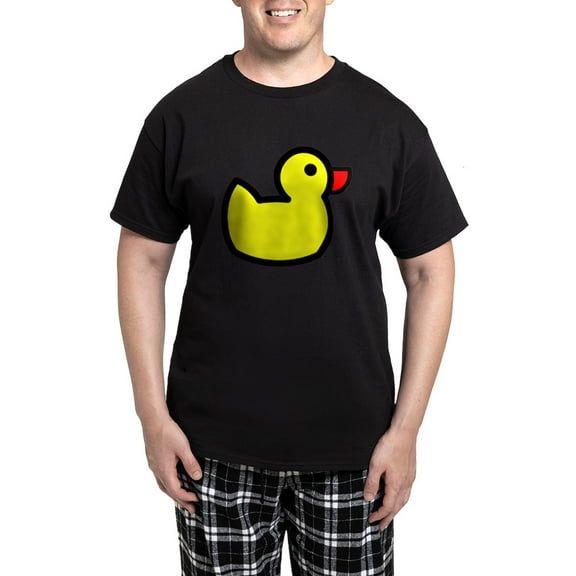 CafePress - Duck Icon Rubber Ducky Men's Dark Pajamas - Men's Dark Loose Fit Cotton Pajama Set