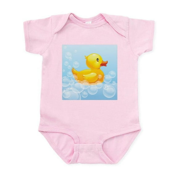 CafePress - Duck In Bubbles Body Suit - Baby Light Bodysuit, Size Newborn - 24 Months