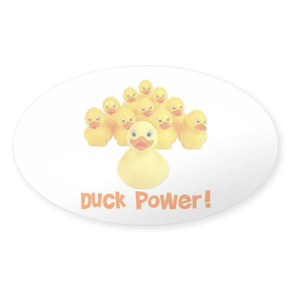 CafePress - Duck Power! Oval Sticker - Sticker (Oval)
