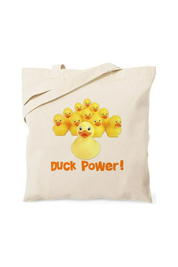 - Duck Power! Tote Bag - Unisex Canvas Tote Bag, Beige, 1-Piece