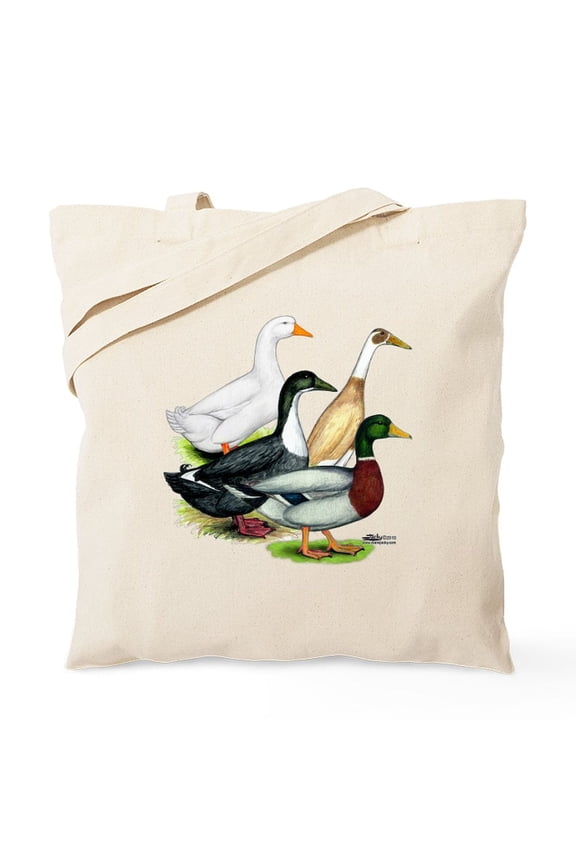 - Duck Quartet Tote Bag - Unisex Canvas Tote Bag, Beige, 1-Piece