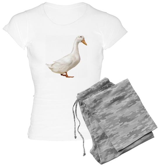 CafePress - Duck Women's Light Pajamas - Women's Short Sleeve Print T-Shirt and Pants Light Cotton Pajama Set