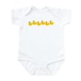 thumbnail image 1 of CafePress - Duckies In A Row Infant Bodysuit - Baby Light Bodysuit, Size Newborn - 24 Months, 1 of 4