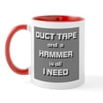 thumbnail image 1 of CafePress - Duct Tape And A Hammer Mug - 11 oz Ceramic Mug - Novelty Coffee Tea Cup, 1 of 6