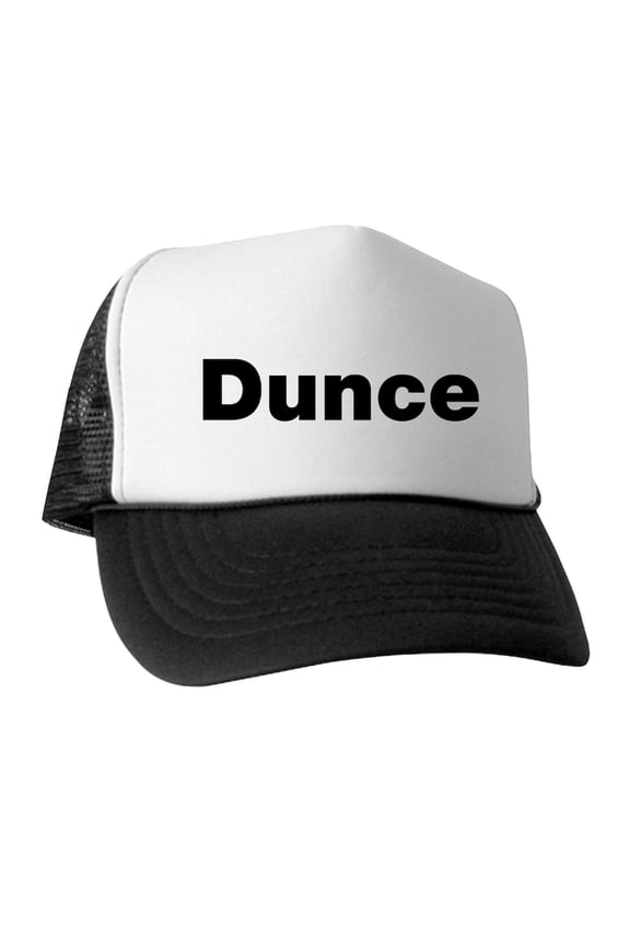 - Dunce - Trucker Hat - Polyester Foam Front and Nylon Mesh Weave Back