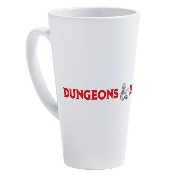 CafePress - Dungeons And Dragons Logo - 17 Oz White Ceramic Latte Mug