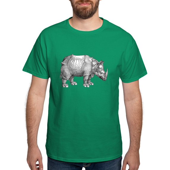 CafePress - Durer Rhino Black T Shirt - Men's Classic Graphic Cotton T-Shirt