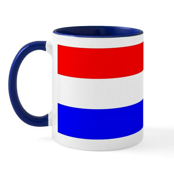 CafePress - Dutch Flag Mug - 11 oz Ceramic Mug - Novelty Coffee Tea Cup