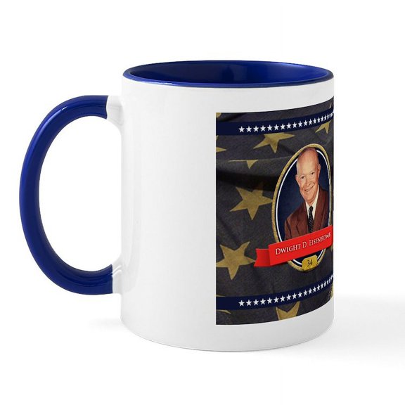 CafePress - Dwight D. Eisenhower Historical Mugs - 11 oz Ceramic Mug - Novelty Coffee Tea Cup