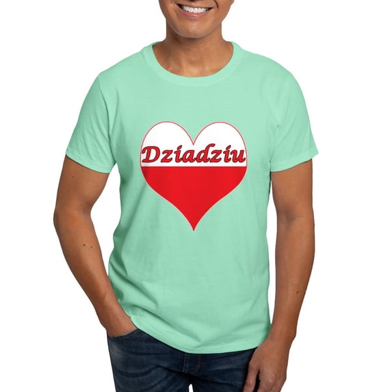 CafePress - Dziadziu Polish Heart Dark T Shirt - Men's Classic Graphic Cotton T-Shirt