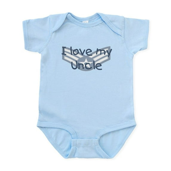 CafePress - E4 USAF I Love My Uncle Blue Infant Bodysuit - Baby Light Bodysuit, Size Newborn - 24 Months