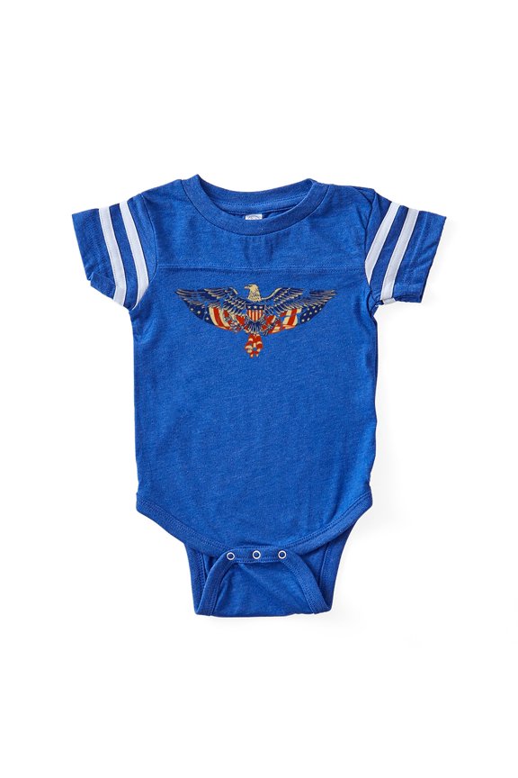 - EAGLE RETRO - Cute Infant Baby Football Bodysuit
