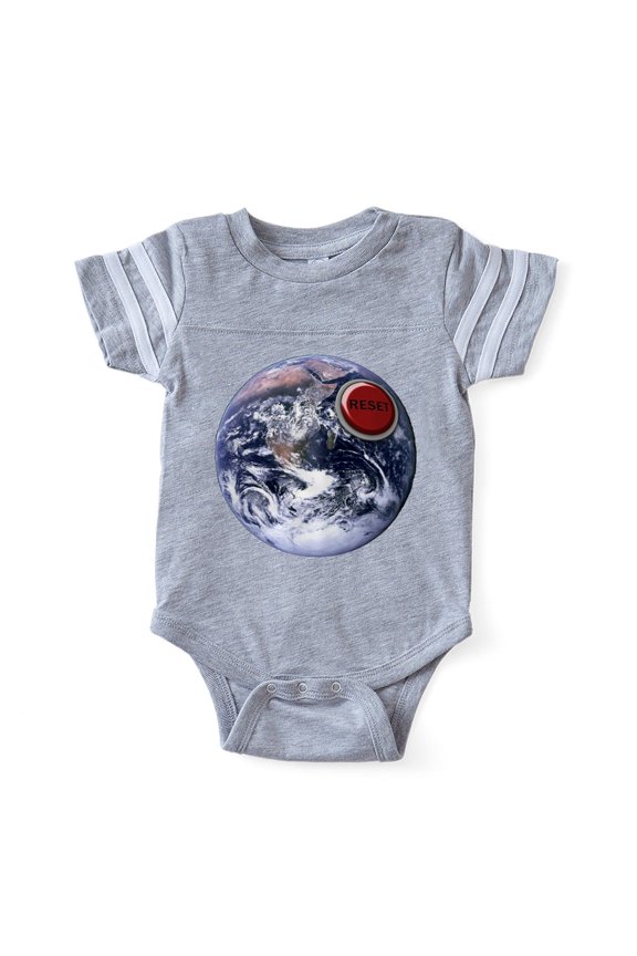 - EARTH RESET - Cute Infant Baby Football Bodysuit