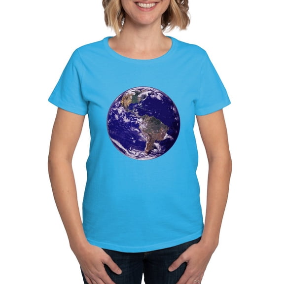 CafePress - EARTH Women's Dark T Shirt - Women's Traditional Fit Dark T-Shirt
