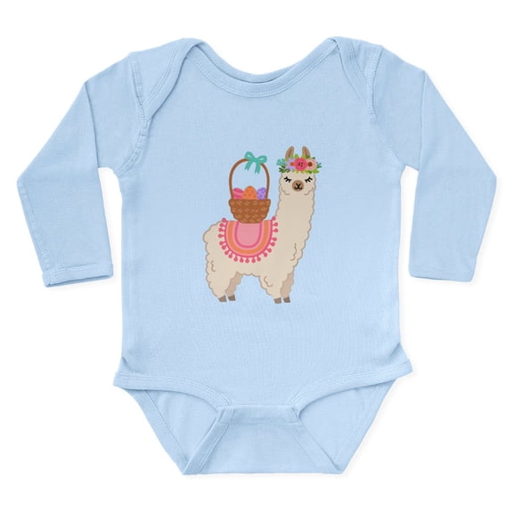 CafePress - EASTER ALPACHA Body Suit - Long Sleeve Cotton Baby Bodysuit