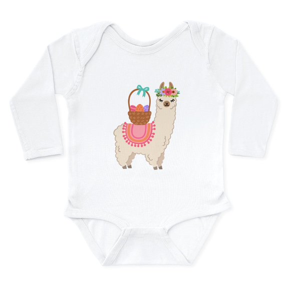 CafePress - EASTER ALPACHA Body Suit - Long Sleeve Cotton Baby Bodysuit