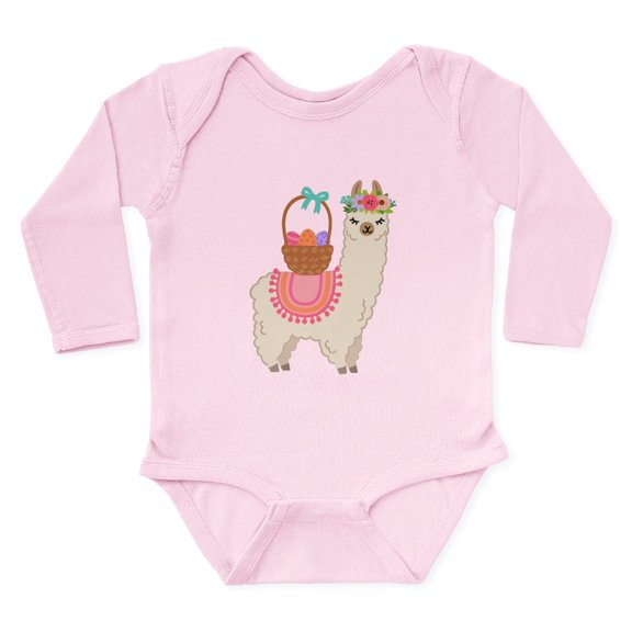 CafePress - EASTER ALPACHA Body Suit - Long Sleeve Cotton Baby Bodysuit