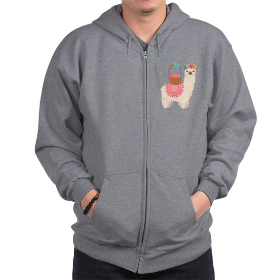 CafePress - EASTER ALPACHA Sweatshirt - Zip Hoodie, Classic Hooded Sweatshirt with Metal Zipper