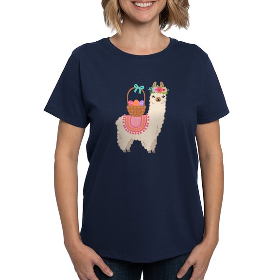 CafePress - EASTER ALPACHA T Shirt - Women's Traditional Fit Dark T-Shirt