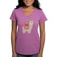 thumbnail image 1 of CafePress - EASTER ALPACHA T Shirt - Women's V-Neck Dark T-Shirt, 1 of 4