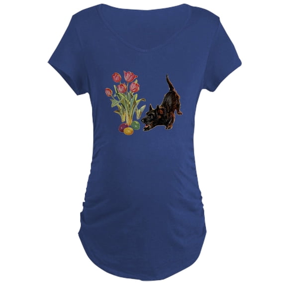 CafePress - EASTER SCOTTIE Maternity Dark T Shirt - Maternity Dark T-Shirt