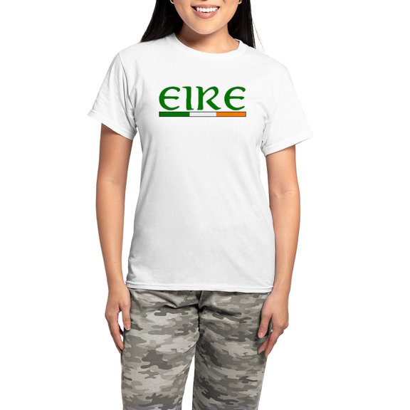 CafePress - EIRE Women's Light Pajamas - Women's Short Sleeve Print T-Shirt and Pants Light Cotton Pajama Set