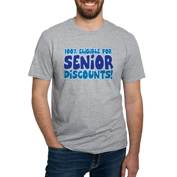 CafePress - ELIGIBLE FOR SENIOR DISCOUNTS! Fitted T Shirt - Fitted T-Shirt, Vintage Fit Soft Cotton Tee